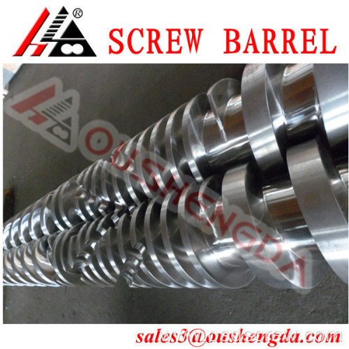 Conical twin screw barrel for pvc extrusion profile